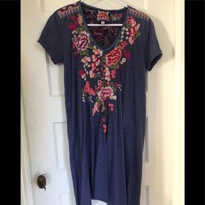 Johnny Was Embroidered Tee Dress
